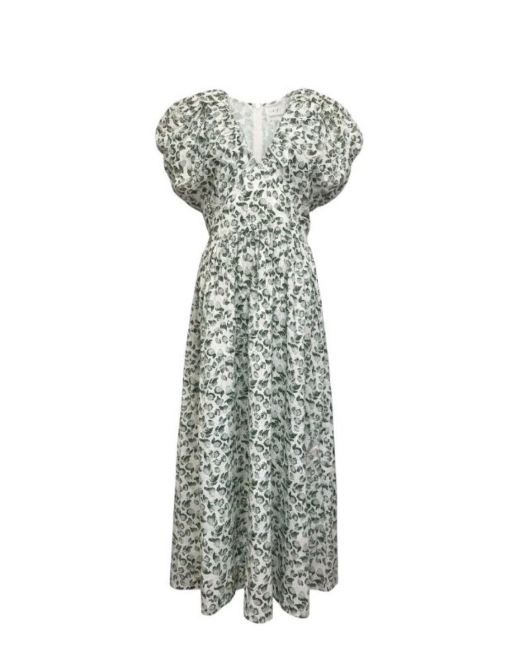 SOCIETY SOCIAL X CROWN & IVY Cotton Puff Sleeve Full Flare Maxi Dress | 14 - Picture 3 of 12